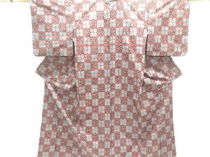 花模様織り出し本場村山大島紬着物